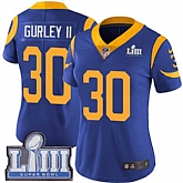Women Nike Rams 30 Todd Gurley II Royal 2019 Super Bowl LIII Vapor Untouchable Limited Jersey,baseball caps,new era cap wholesale,wholesale hats